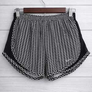 Nike Dri-FIT Black White Patterned Athletic Shorts Women’s Small